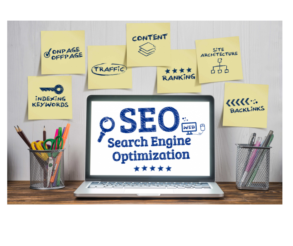 "Search engine optimization services to improve website visibility and Google rankings" You can also make it more specific depending on the image. Here are a few variations: